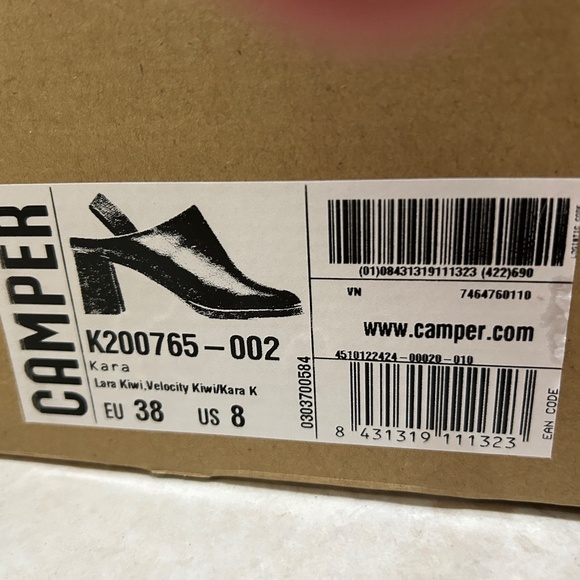 Camper Kara Mule K200765-002 in Kiwi suede, Size 38/8 - Picture 6 of 11